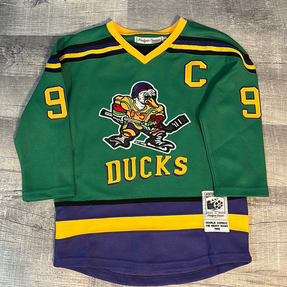 Mighty Ducks Conway Youth Hockey Jersey. Size medium.